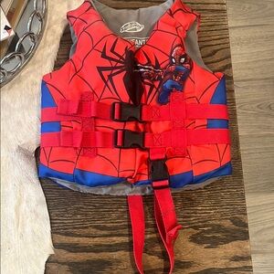 Kids Spider-Themed Life Vest Costume - Red and Blue